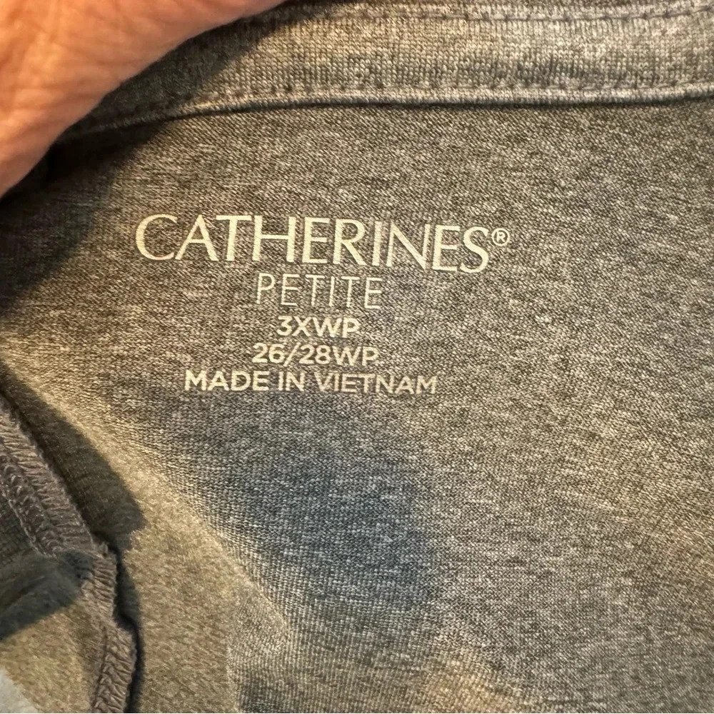 Catherines Grey Open Front Hooded Cardigan‎ - Picture 5 of 9